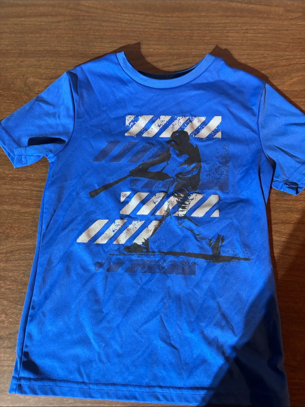 tek gear Blue Short Sleeve Baseball Graphic Tee